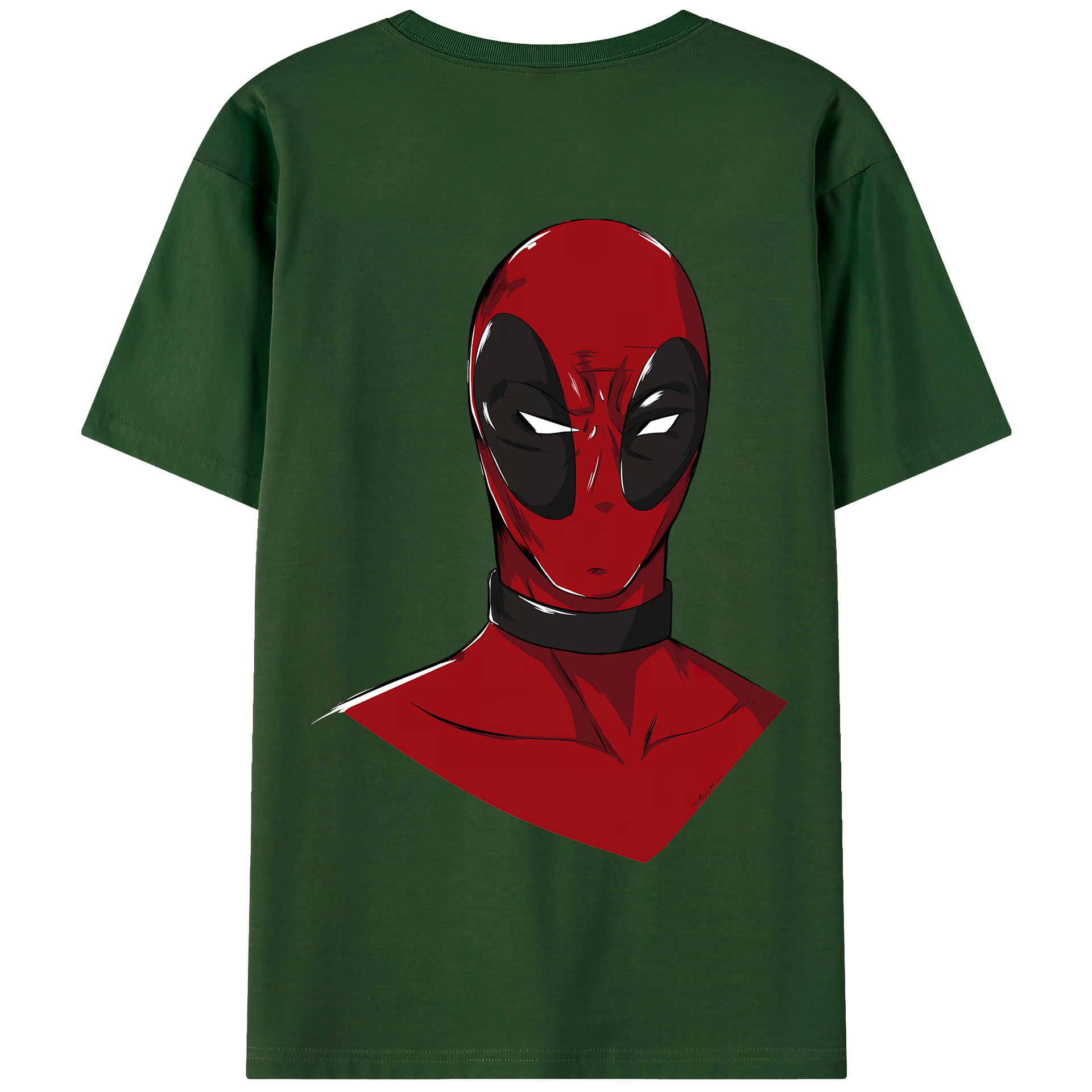 （画像用） Deadpool デッドプール 綿100％半袖Tシャツ（背面プリント）